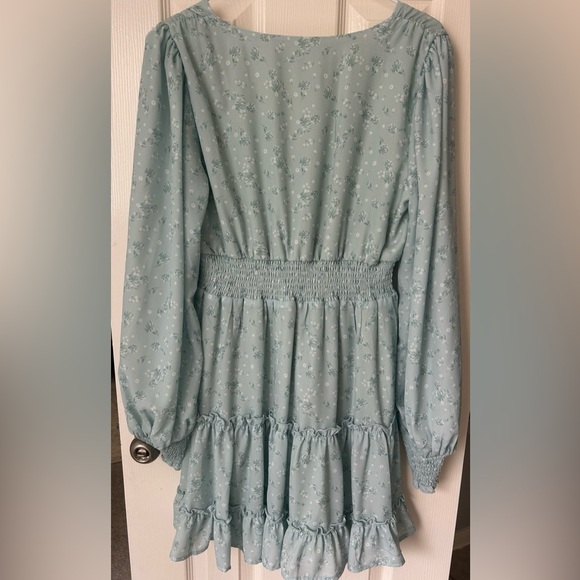 Altar'd State Light Blue Long Sleeve Dress - Picture 2 of 2